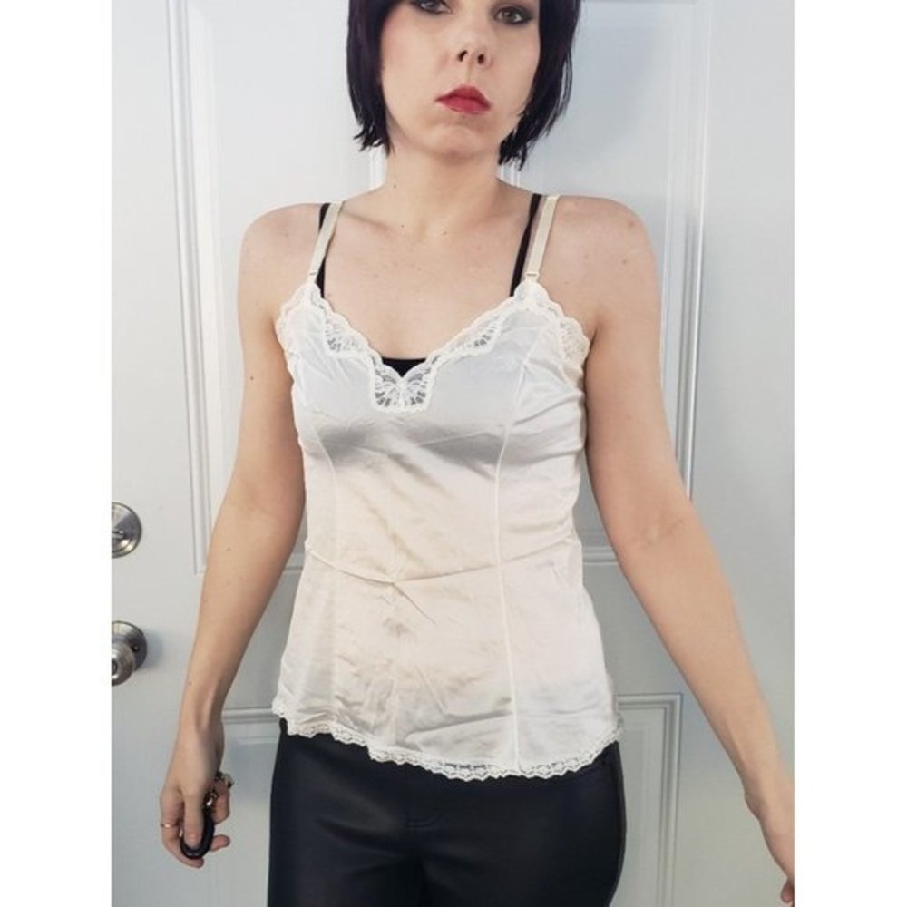 Vintage White Satin Undershirt